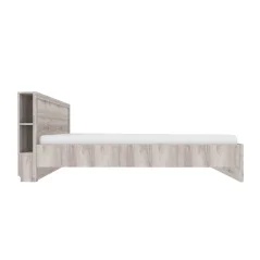 Postel s policemi, 160x200, JESI NEW, kaštan nairobi (167,3 x 223) cm – spací plocha 160 x 200 cm