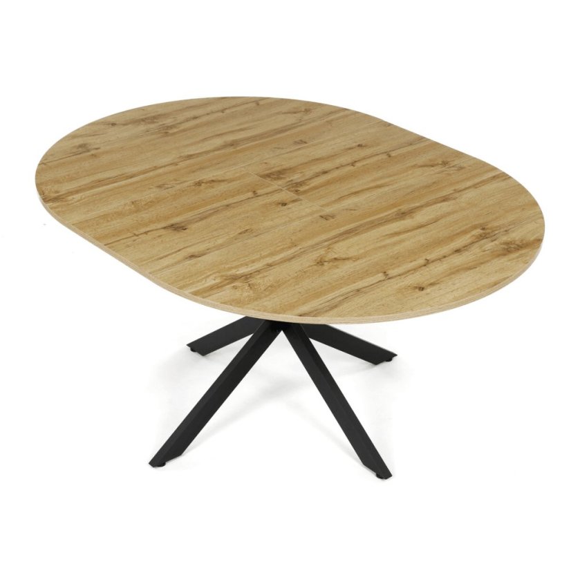 Jídelní stůl rozkládací 120-160x120 cm, melamin, dub, DT-I1120 OAK - Barva (vyberte): hnědá - Barva (vyberte): bílá#eup349724euv4