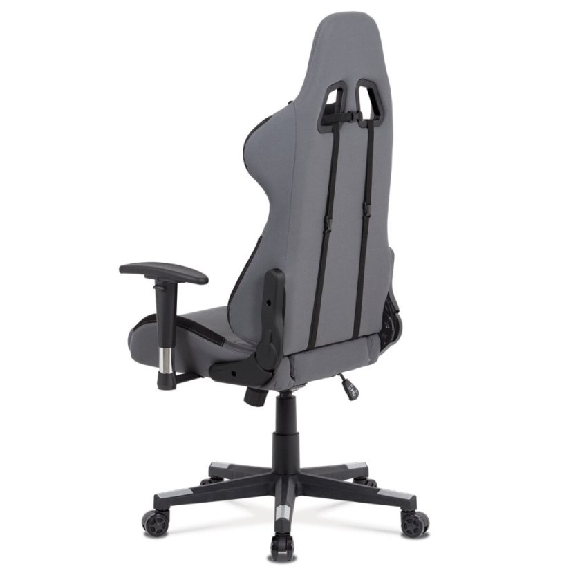 Kancelářská židle houpací mech., plast. kříž, šedá + černá látka – opěrák 90°–180° - Barva: Šedá#eup193473euv1