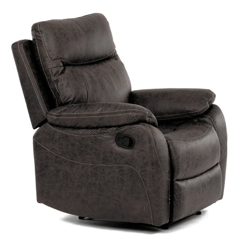 TV a relaxační křeslo s manuálním ovládáním, potah coffee látka v dekoru vintage