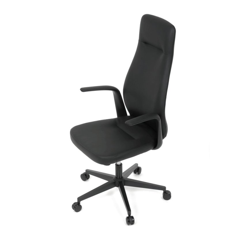 Kancelářské křeslo, synchronní mechanismus, černá ekokůže, KA-T8325 BK