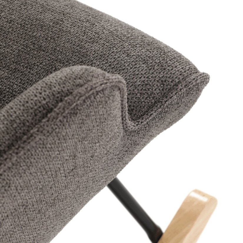 Houpací křeslo, šedá, látka, AK-373 GREY2