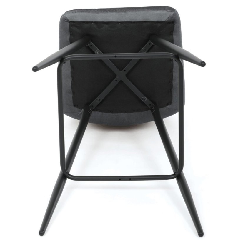Barová židle, šedá, látka, AUB-X7015 GREY2