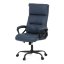 Kancelářské křeslo, houpací mechanismus, modrá ekokůže, KA-Y346 BLUE