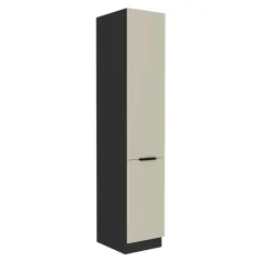 Vysoká skříňka ARAKA 40 DK-210 2F, kašmír/černá (40 x 210) cm