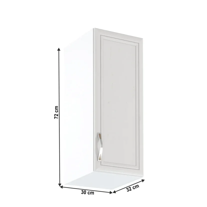 Horní skříňka G30, SiCILIA (30 x 72) cm - Varianta: levá, bíla/sosna Andersen