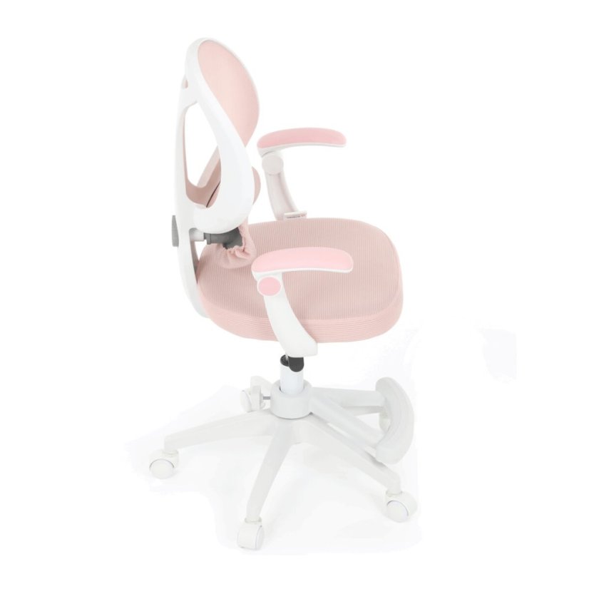 Dětská židle, výškově nastavitelná, růžová síťovina, KA-W8008 PINK