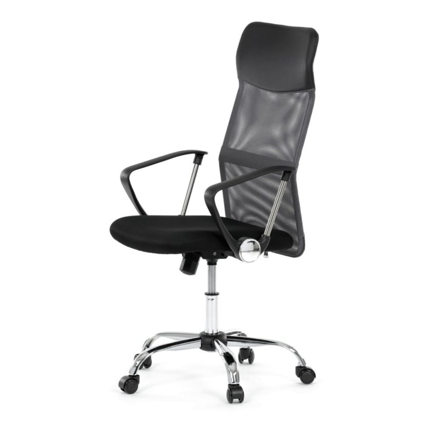 Kancelářská židle, houpací mechanismus, šedá síťovina, KA-E305 GREY