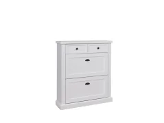 Skříňka na boty GALINEO 01 – bílá (97,5 x 110) cm – 2 dveře bez nároku na místo při otevírání