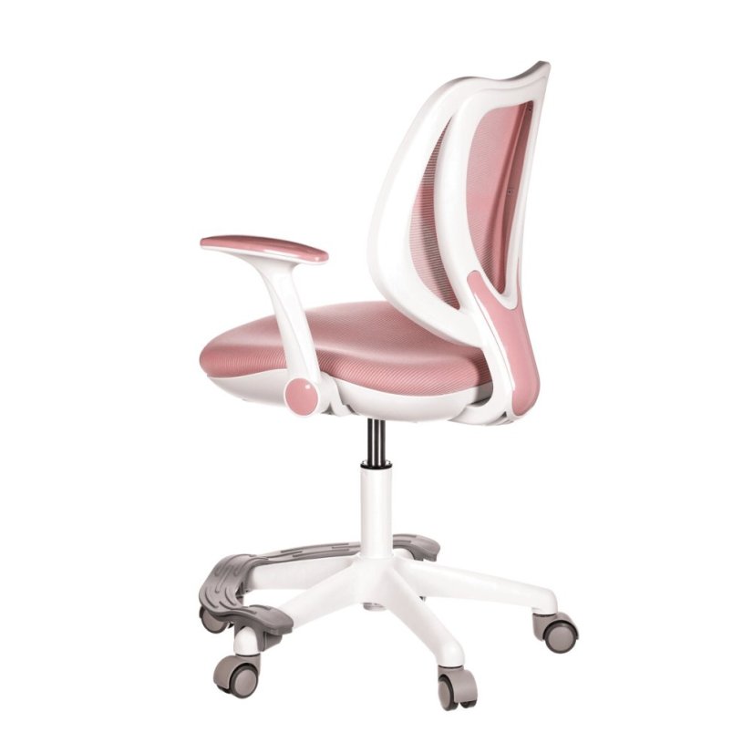 Dětská židle, výškově nastavitelná, růžová síťovina, KA-C806 PINK