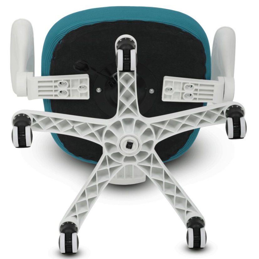 Dětská židle, výškově nastavitelná, modrá síťovina, KA-K1063 BLUE