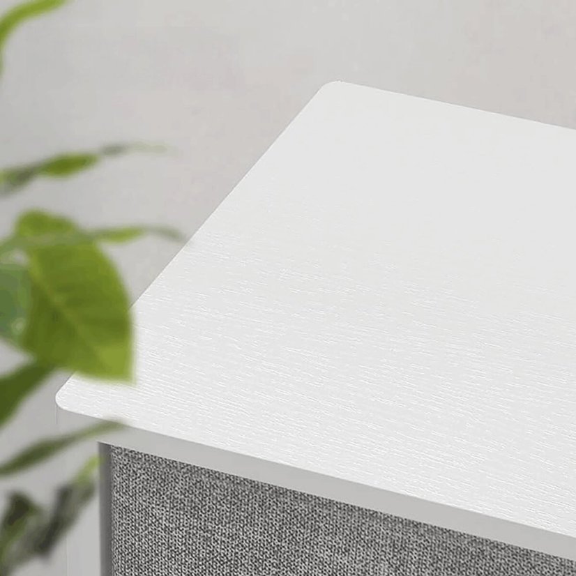 Komoda 80x30x82cm, kov, šedá, AUK-E1024 GREY - Barva: bílá#eup349560euv2