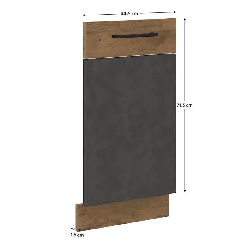 Dvířka na vestavnou myčku nádobí VEGA ZM, šedá matná (44,6 x 71,3) cm