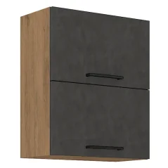 Horní skříňka VEGA 60 GU-72 2F, dub lancelot / šedá matná (60 x 71,5) cm