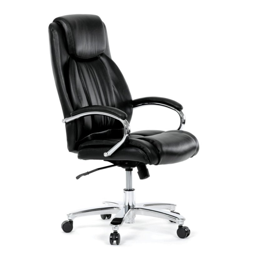 Kancelářské křeslo, houpací mechanismus, černá ekokůže, KA-F1385 BK
