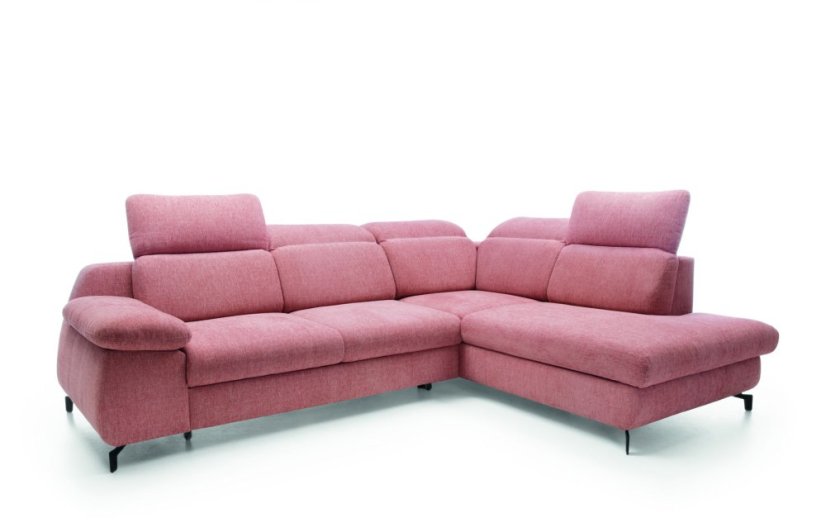 Rozkládací rohová sedačka CORAL (288 x 223) cm – rozklad a úložný prostor - Umístnění rohu: levý roh, Barva: vínová#eup347744euv1