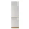 Potravinová skříňka D 60 LINE, pravá, vysoký bílý lesk/dub sonoma (60 x 202) cm