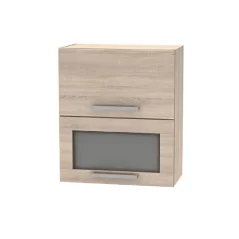 Horní výklopná skříňka se sklem 2DV NOPL-009-OH, dub sonoma (60 x 70) cm