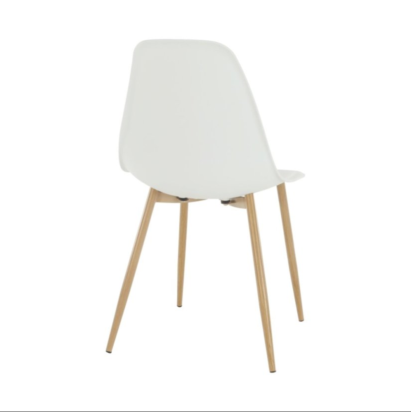 Židle, bílá / přírodní, SINTIA DOPRODEJ*