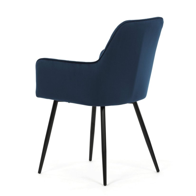 Jídelní židle, modrá, sametová látka, DCH-215 BLUE4