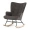 Houpací křeslo, šedá, látka, AK-373 GREY2