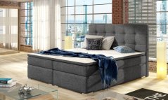 Kontinentální postel Boxspring INNA šedá – výška sedu 50 cm