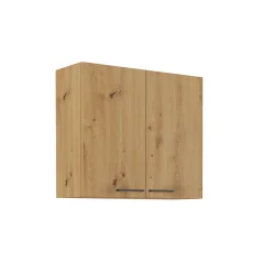 Horní skříňka Monro 80 G-72 2F, černý mat / dub artisan (80 x 71,5) cm