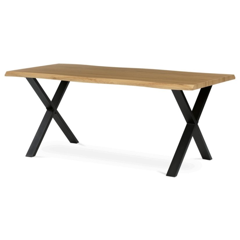 Jídelní stůl 180x90cm, mdf, šedý dub, HT-F4318 GREY - Barva: hnědá#eup349685euv2