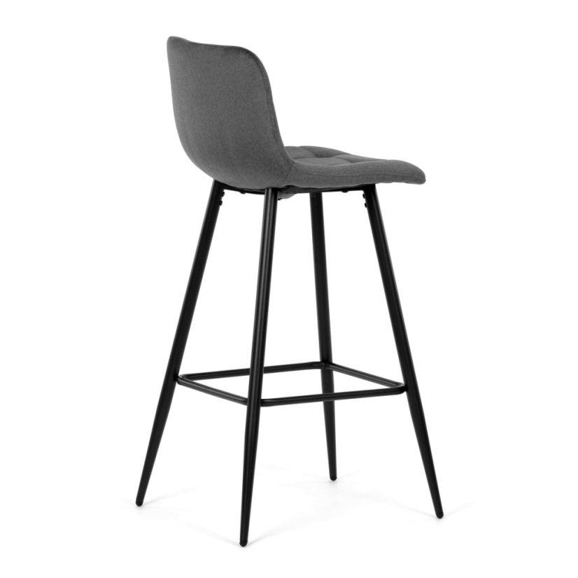 Barová židle, šedá, látka, AUB-X7015 GREY2