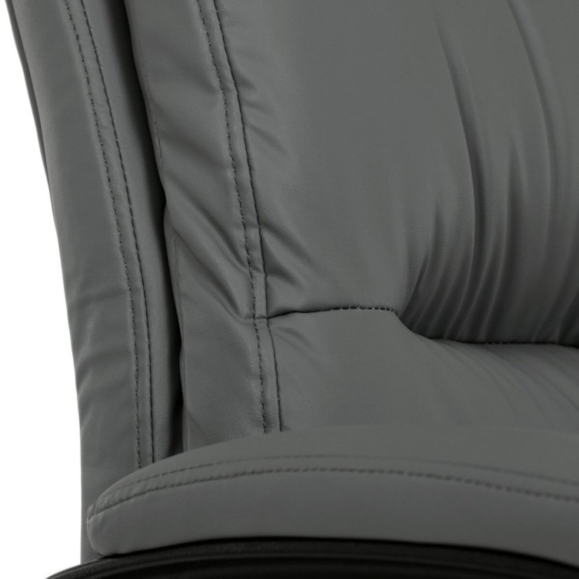 Kancelářské křeslo, houpací mechanismus, šedá ekokůže, KA-Y346 GREY