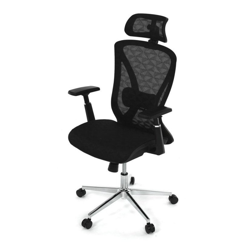 Kancelářská židle, synchronní mechanismus, černá síťovina, KA-S258 BK