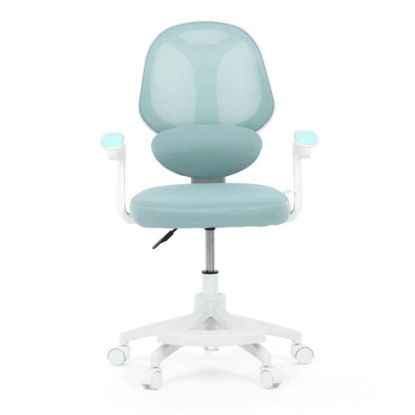Dětská židle, výškově nastavitelná, modrá síťovina, KA-W8008 BLUE