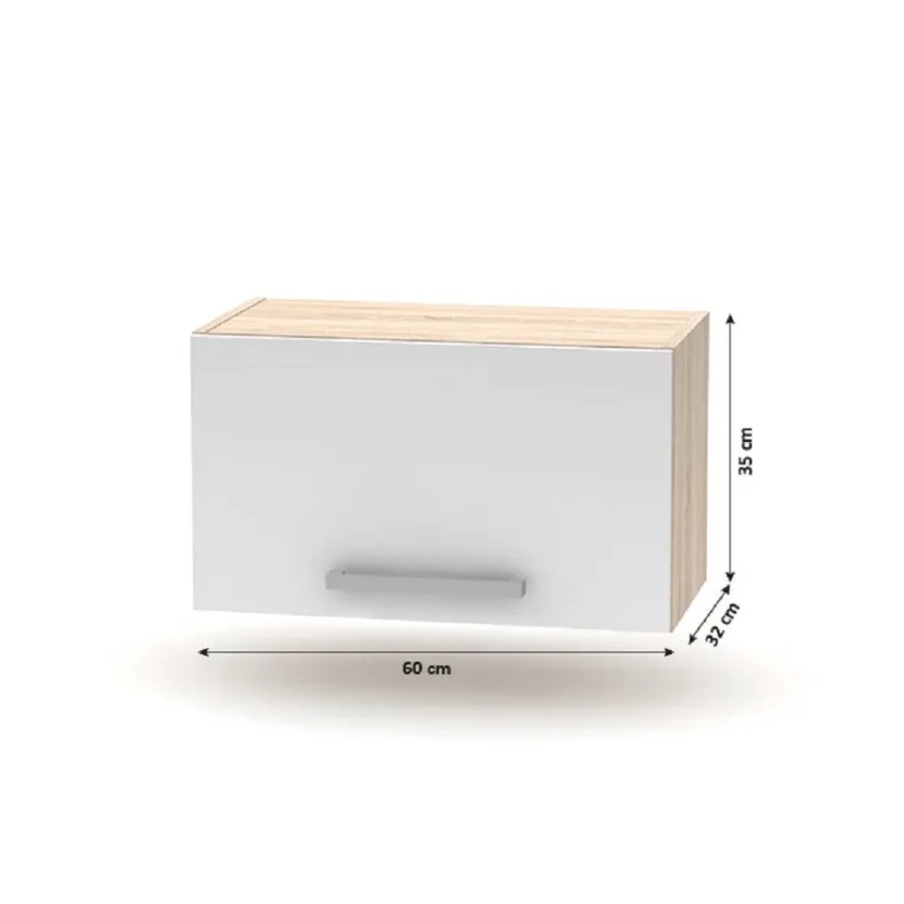Horní digestorovou skříňka 1DV NOPL-011-OH, dub sonoma / bílá (60 x 35) cm