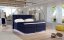Kontinentální postel Boxspring BRAZIL modrá - Vyberte rozměry: 140 x 200 cm
