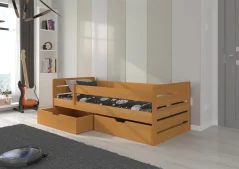 Postel BEMMA 200x90 alder (97 x 63) cm – 2 zásuvky na lůžkoviny místo další komody