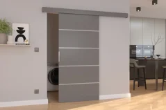 Posuvné nástěnné dveře BIELLA 106 šedá (106 x 205) cm – záruka 4 roky