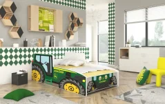 Postel s matracem TRACTOR GREEN 140x70 zelená (74 x 60) cm