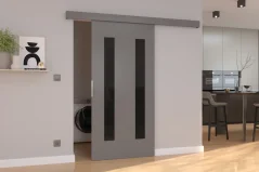 Posuvné nástěnné dveře HERS 106 šedá (106 x 205) cm – záruka 4 roky