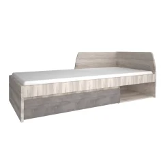 Postel, 90x200, JESI NEW, kaštan nairobi/onyx (94,8 x 204,9) cm – spací plocha 90 x 200 cm