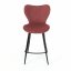 Barová židle, červená, látka, AUB-1068 RED2