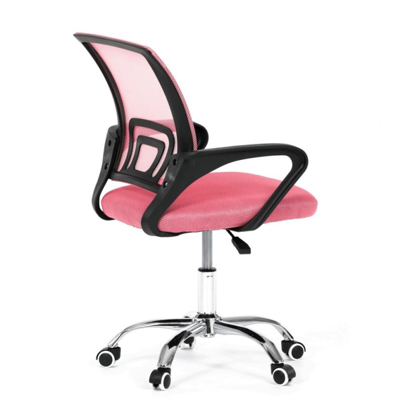 Dětská židle, houpací mechanismus, růžová síťovina, KA-L103 PINK