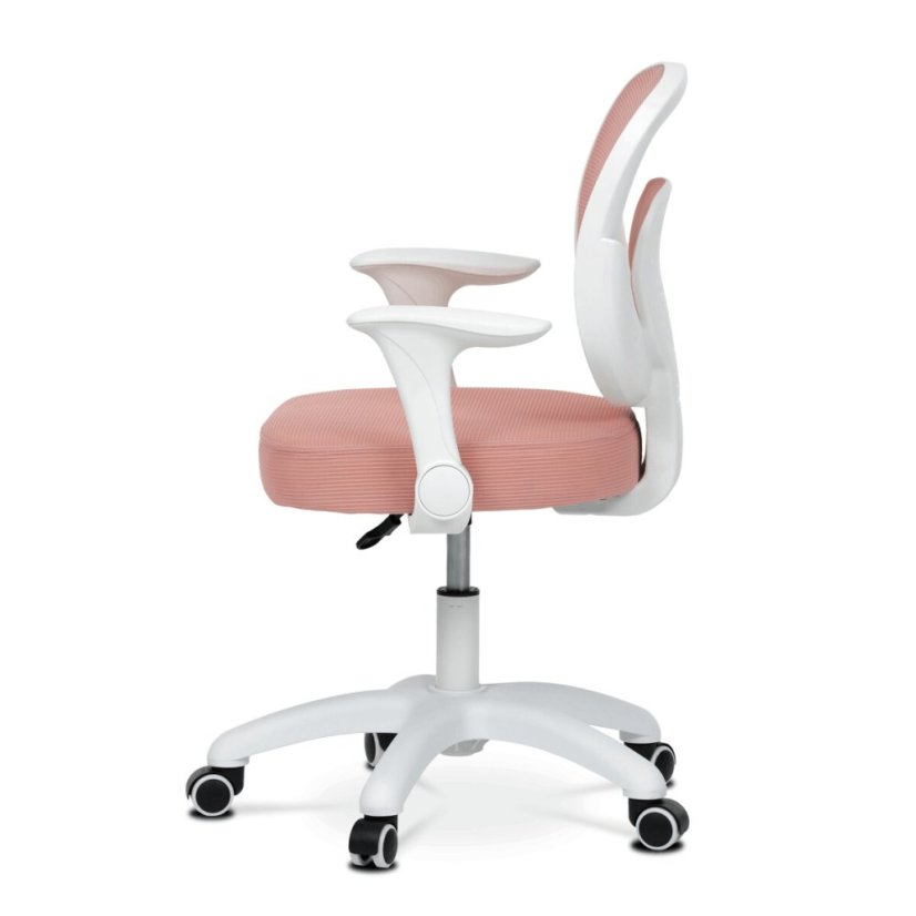Dětská židle, výškově nastavitelná, růžová síťovina, KA-K1062 PINK