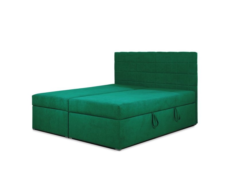 Kontinentální postel Boxspring HORAL SOFT zelená - Vyberte rozměry: 160 x 200 cm
