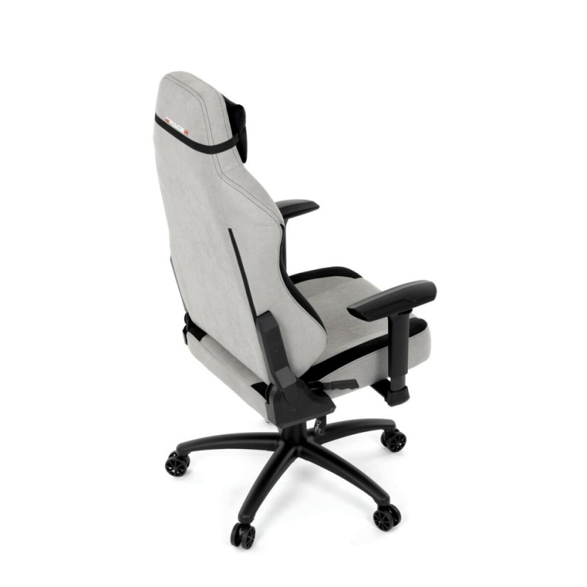 Herní křeslo, houpací mechanismus, stříbrná látka, KA-F12 SIL2