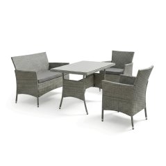 Zahradní sestava 100x60x69cm, polyratan, šedá, AZS-A1442 GREY