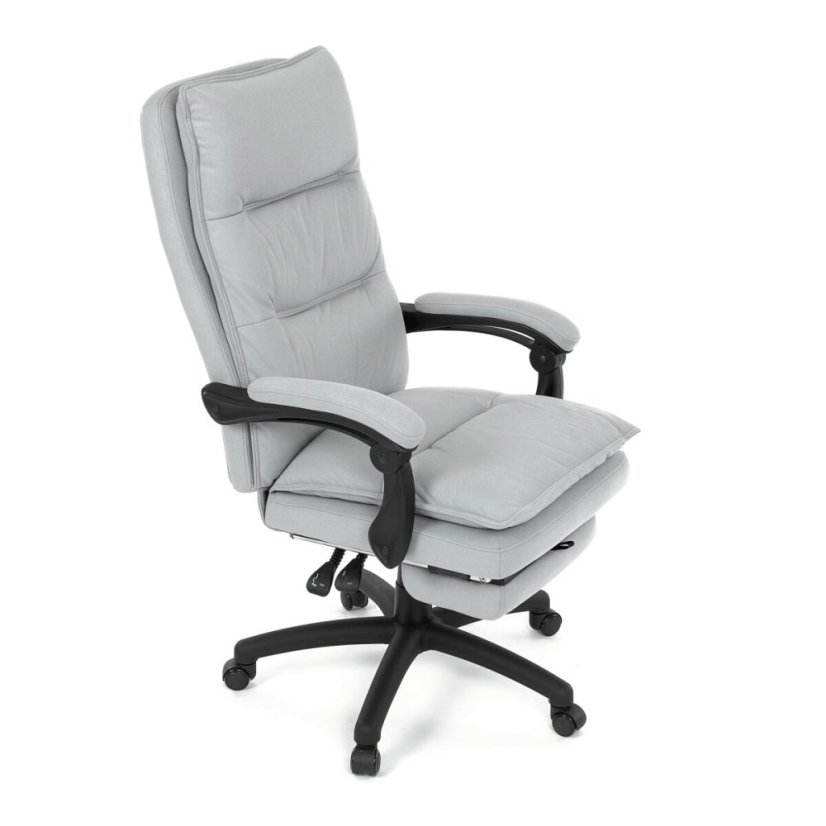 Kancelářské křeslo, synchronní mechanismus, stříbrná látka, KA-Y350 SIL