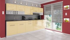 Kuchyňská linka DIAMOND 260/260 vanilka lesk