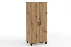 Dvoudveřová skříň POLA 12 artisan (80 x 193) cm – 5 polic pro přehledné uložení