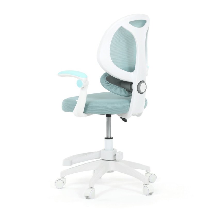 Dětská židle, výškově nastavitelná, modrá síťovina, KA-W8008 BLUE