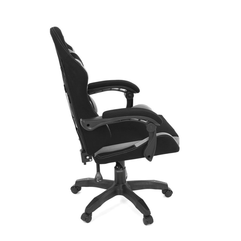 Herní křeslo, synchronní mechanismus, látka, KA-R209 GREY - Barva (vyberte): černá#eup349535euv1